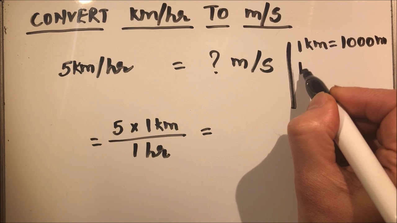 HOW TO CONVERT KM/HR TO M/S