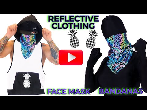 Reflective Face Mask Reflective Bandanas The Hottest Trend In Rave Clothing IVIBED Flash Reactive