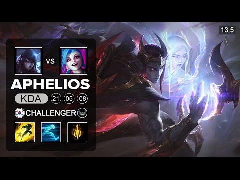 Aphelios vs Jinx ADC - KR Challenger - Patch 13.5 Season 13