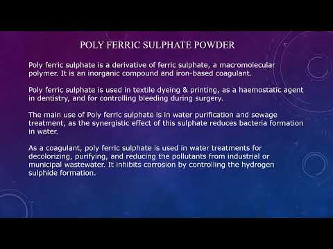 Poly ferric sulphate powder, for industrial