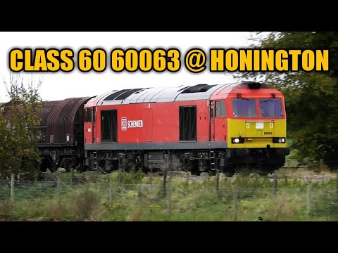 Class 60 60063 passes Honington - 06/11/19
