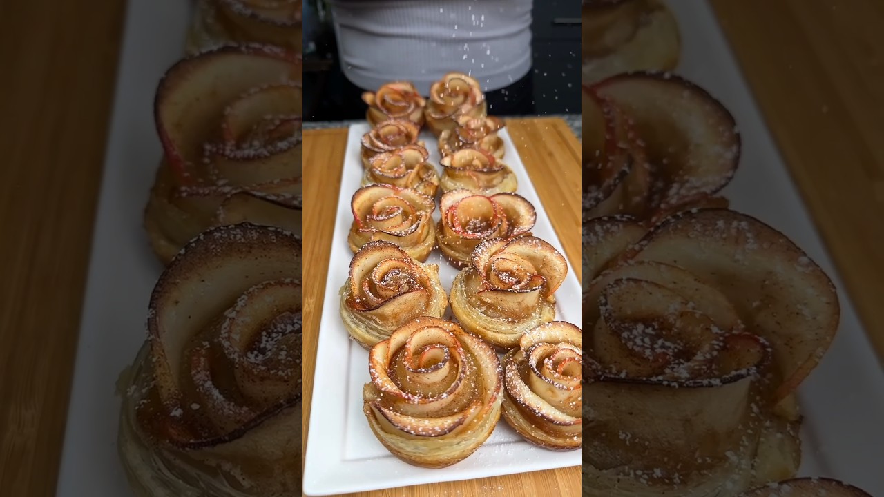 Impress your guests with this amazing edible apple flowers😍