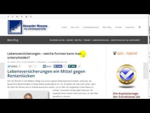 Lebensversicherungen -- welche Formen kann man unterscheiden?