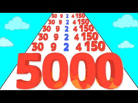 MERGE NUMBER RUN (Level Up Numbers) Number Merge: Run Master 3D Gameplay