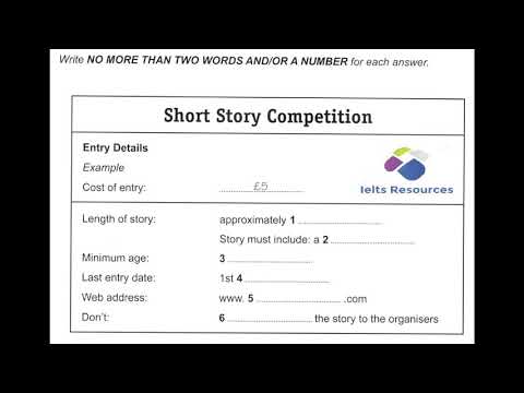 EASY IELTS LISTENING TEST FOR BEGINNERS | short story competition |best listening test for practice