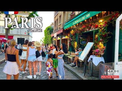 Paris, France 4K | Montmartre’s Dreamy Place du Tertre & Elegant Champs Élysées Walk