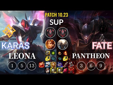 EM Karas Leona vs IG Fate Pantheon Sup - KR Patch 10.23