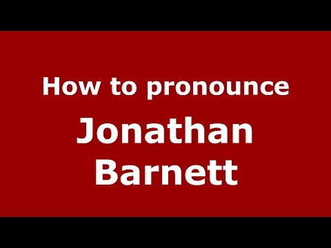 How to pronounce Jonathan Barnett (American English/US)  - PronounceNames.com