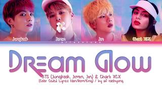 BTS (Jungkook, Jimin, Jin), Charli XCX - Dream Glow (Color Coded Lyrics Han/Rom/Eng)