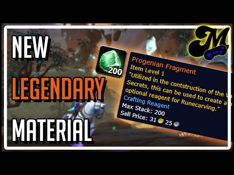 New Legendary Crafting Material - Progenian Fragment | Shadowlands Patch 9.1