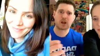 Kat McPhee & Michael Bublé sing on Instagram LIVE