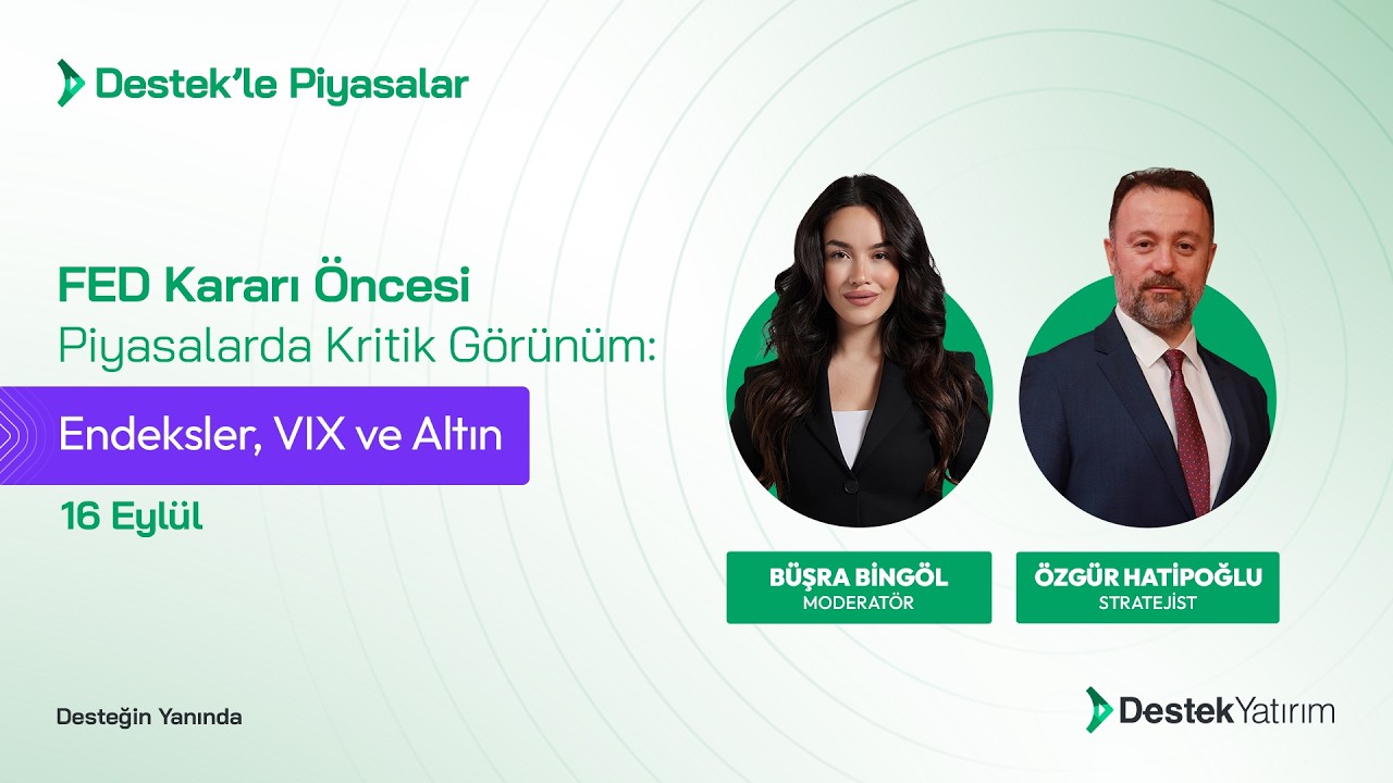 FED Kararı Öncesi Piyasalarda Kritik Görünüm: Endeksler, VIX ve Altın | Destek Yatırım