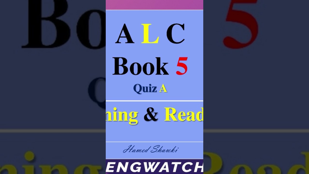 Book 5 Quiz A #alc