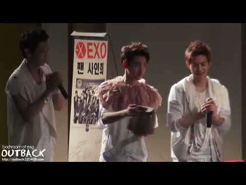 130613 EXO 용산팬사인회   준면아 햄버거 사줄까 ㅠㅠㅠ