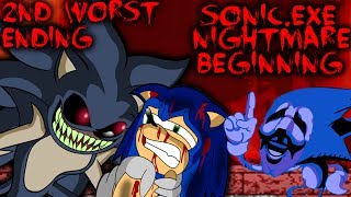 SONIC.EXE NIGHTMARE BEGINNING 2ND WORST ENDING - COMPLETING FATAL FOG AND ALL BLUE RINGS