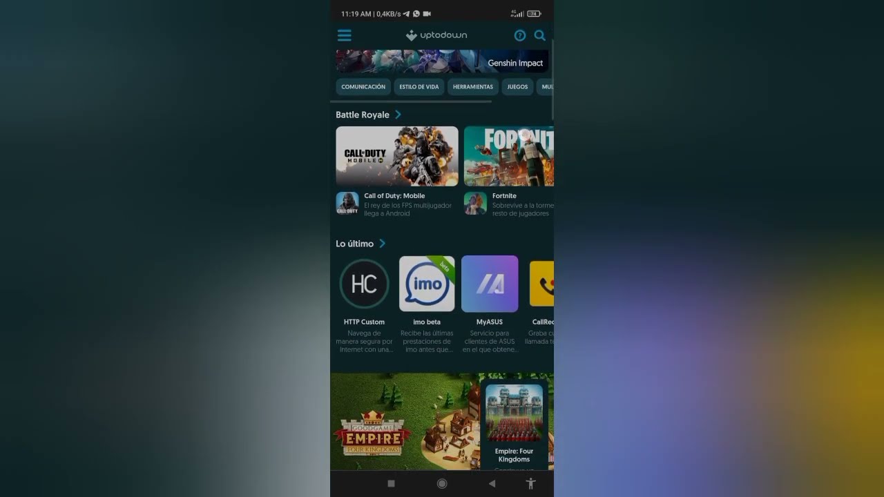 Descarga gratis tus APK con uptodown super fácil.