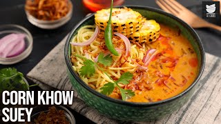 Corn Khow Suey Recipe | How To Make Veg Burmese Khow Suey | Veg Khow Suey | Chef Varun Inamdar