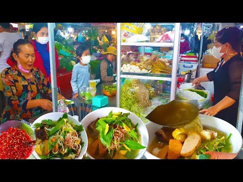 Num BanhJok Sroas - Fish Noodle Soup With Fresh Vegetables - Pipup Thmei Street Food