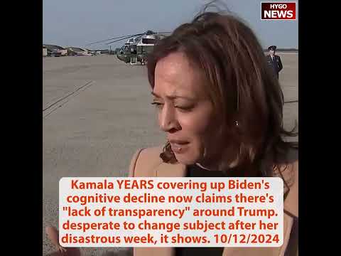 Kamala covered up Biden's cognitive decline now claims Trump 'lack of transparency'; Walz strange