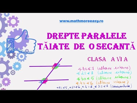 Drepte paralele taiate de o secanta.Perechi de unghiuri congruente.