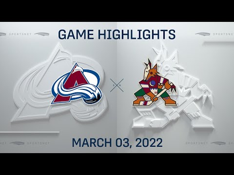 NHL Highlights | Avalanche vs. Coyotes - Mar. 3, 2022