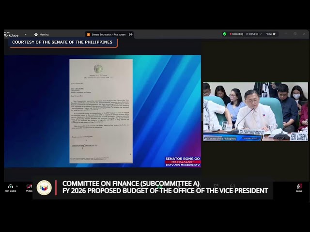 Sara Duterte’s 2026 P903-M budget gets swift Senate panel approval