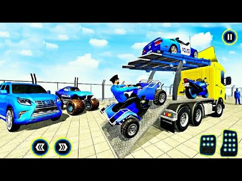 Us Police Atv Quad Bike Transport Truck Game 2021 || Police Bike Transport Android Gameplay 😁