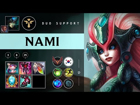 Nami Support vs Poppy - KR Grandmaster Patch 25.23