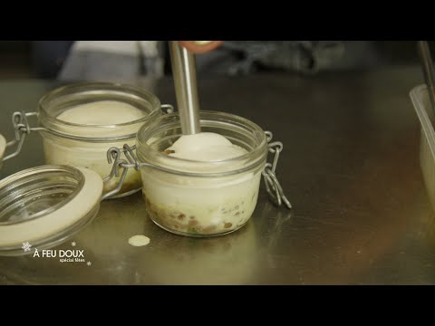 Escargots, lentilles, capuccino de pommes de terre à l'huile fumée