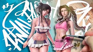 3D Printing Waifus – Tifa & Aerith Painted Start to Finish