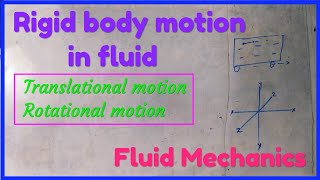 Rigid body motion in fluid-Fluid Mechanics