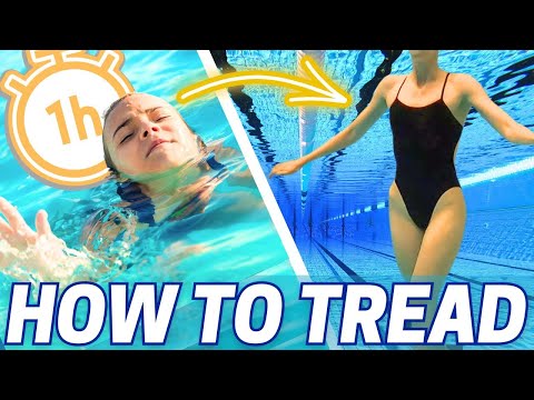 I taught my roommate how to TREAD WATER in an hour | Beginner treading