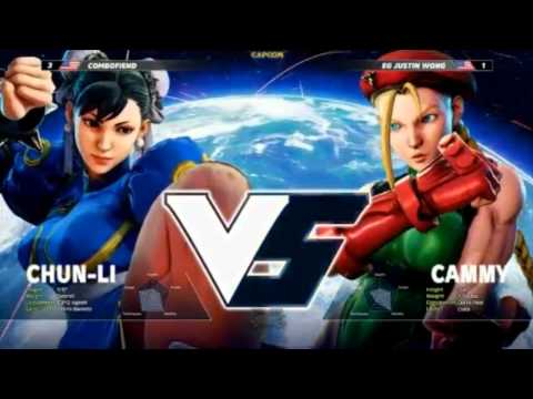 E3 2015 Street fighter 5 Gameplay Justin wong vs combofiend