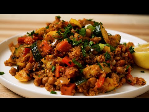 Chickpeas Quinoa and Lots Vegetables Stir Fry Recipe, so Healthy | Vegetarian | Vegan
