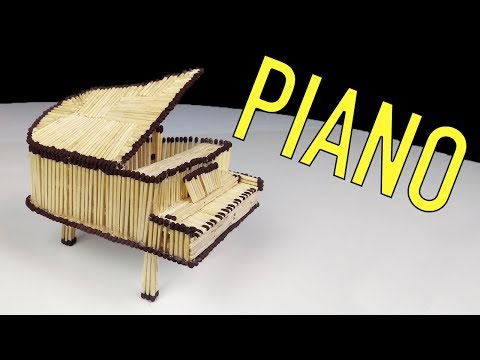 How to make a Piano from Matches with Glue Video