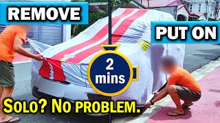 How to Put On or Remove a Car Cover ALONE in 2 Minutes