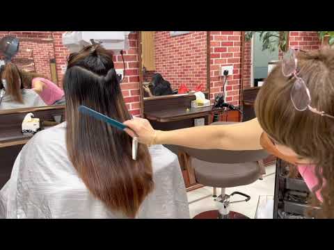 V shape hair cut by Indra Grg Hk ❤️