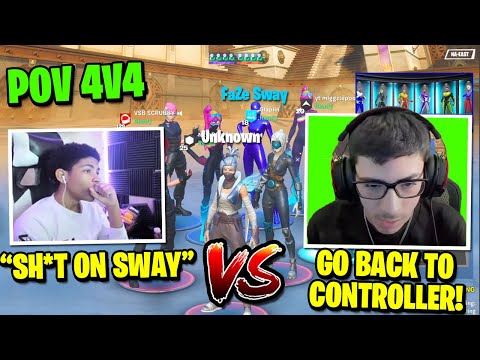 SWAY Gets CHALLENGED By UNKNOWN To 4v4 Zone Wars Wagers Then This happened!