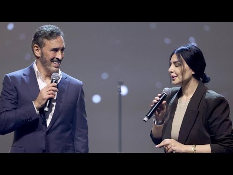 جديد / دويتو رائع القيصر كاظم الساهر و الفنانة العراقية أصيل هميم - سلمتك بيد الله | حفلة قطر 2025 ~