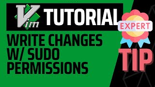 Write Vim Buffer w/ SUDO Permissions | Expert Tip