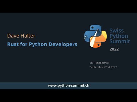 Dave Halter – Rust for Python Developers – SPS22