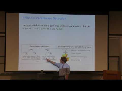 CS224D Lecture 11 - 3rd May 2016 - Advanced Recursive Neural Networks