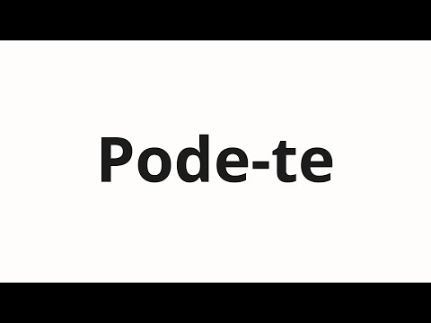 Hvordan uttale Pode-te