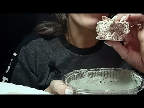 ASMR//Chalk//Clay//Cookies in cream Blue Uzbek😋 Мело-Глиняные печеньки в креме