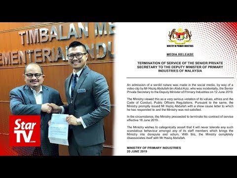 Haziq sacked from ministry over ‘sordid’ confession