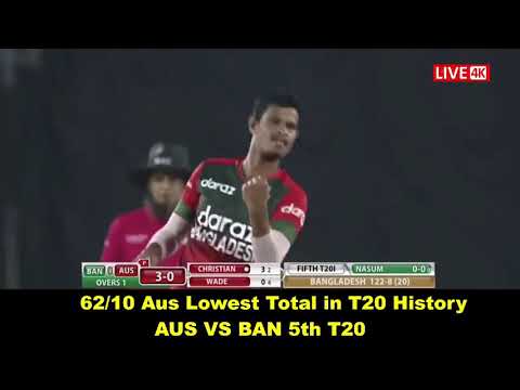 Lowest Total in T20 History of Australia