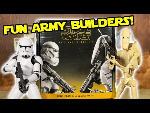 NEW Clone Trooper & B1 Battle Droid Star Wars Black Series 2-Pack Action Figure Review