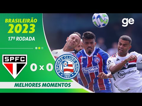 Gols e lances de São Paulo x Bahia