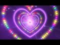 Heart Tunnel Background🌈Neon Heart Light Dots  | Heart Wallpaper Video | Animated Background Video