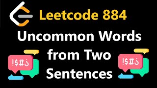 YouTube video 'Uncommon Words from Two Sentences - Leetcode 884 - Python'